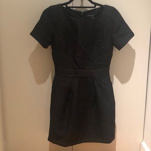 Black Snake Print Cocktail Dress